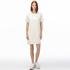 Lacoste dresss women with short sleeves and round necklineBeyaz