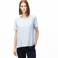 Lacoste Kadın Kayık Yaka Çizgili Beyaz T-Shirt23M