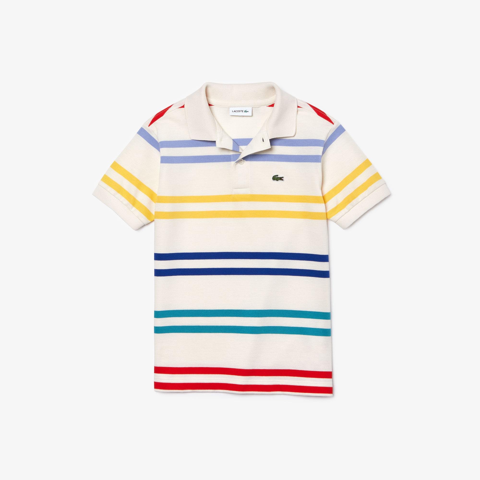 Lacoste Chłopięca Koszulka Polo W Kolorowe Paski