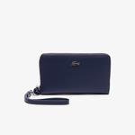 Lacoste Women's Daily Classic Wrist Loop Coated Canvas Wallet