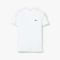 Lacoste Dámske mäkké bavlnené tričko  s výstrihom001