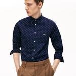 Lacoste Men's Printed Cotton Poplin Shirt
