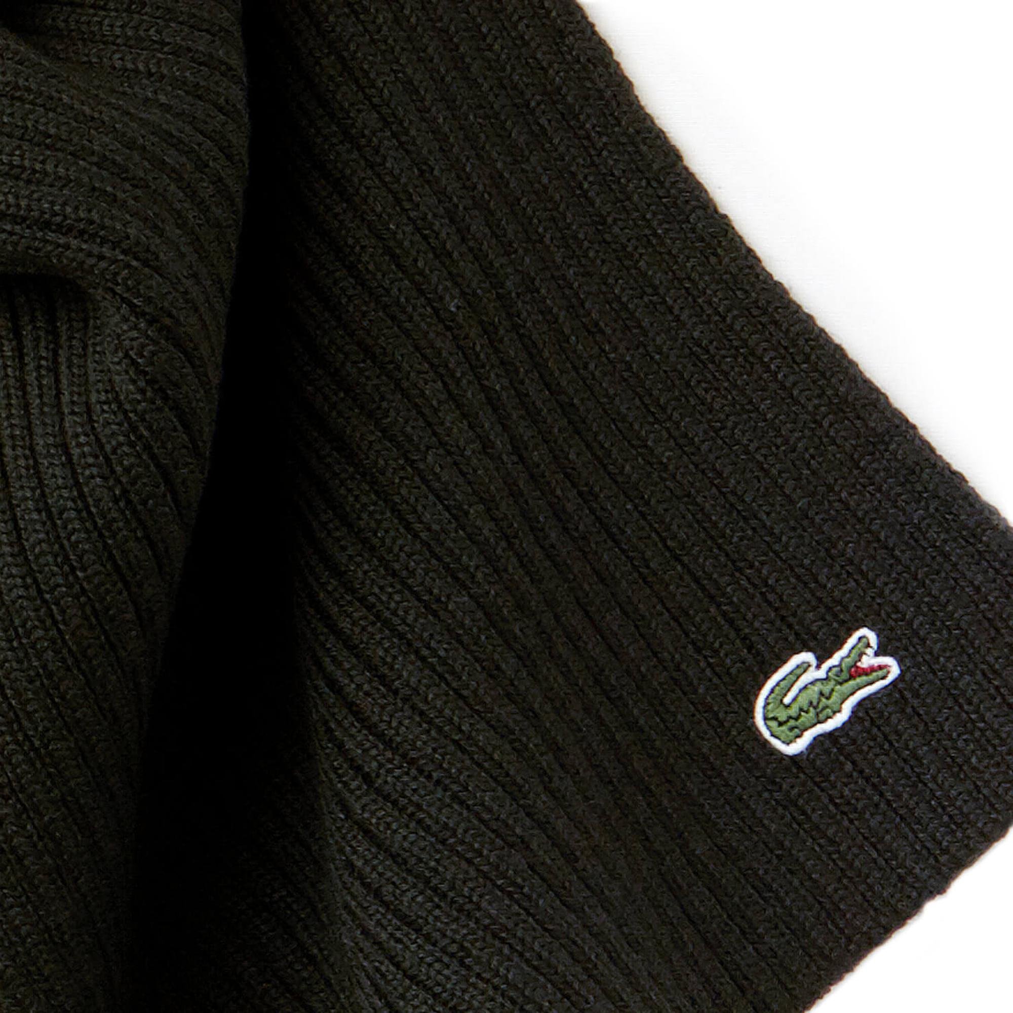 Lacoste Men's Ribbed Wool Scarf