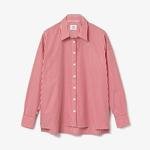 Lacoste L!VE Women's Boxy Fit Striped Cotton Shirt