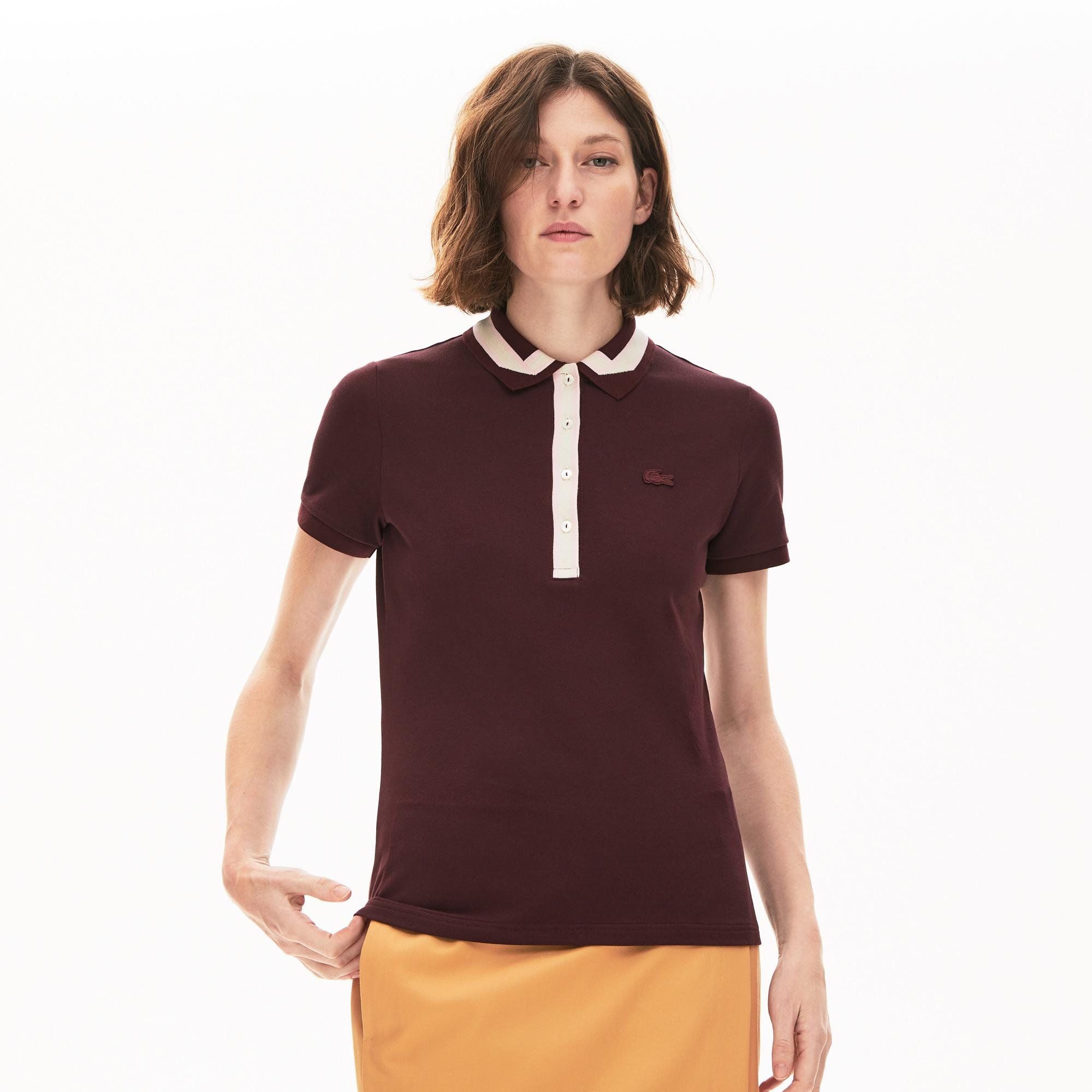 Lacoste Women's Contrast Stretch Cotton Polo Shirt
