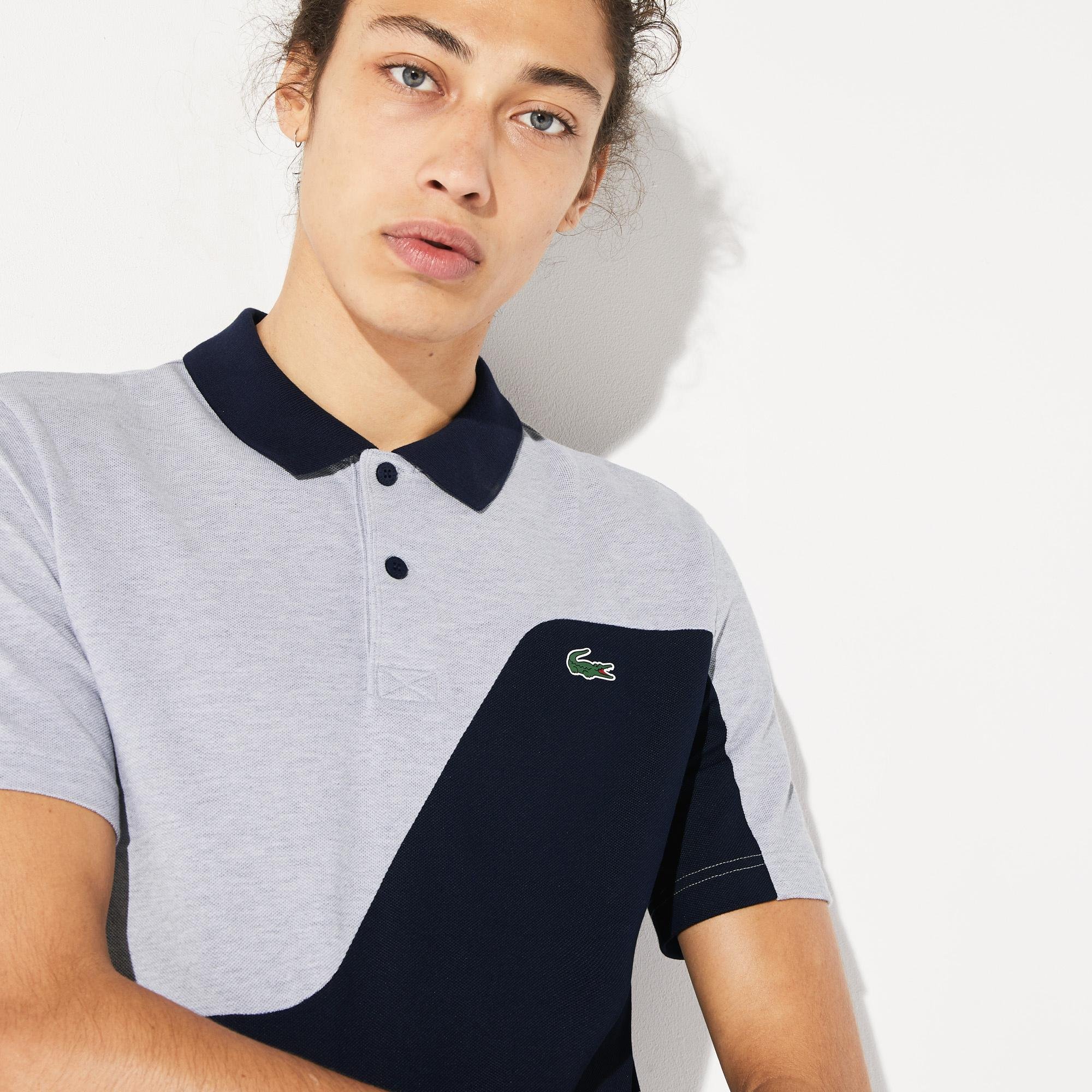 Lacoste Men's Sport Two-Tone Breathable Piqué Golf Polo Shirt