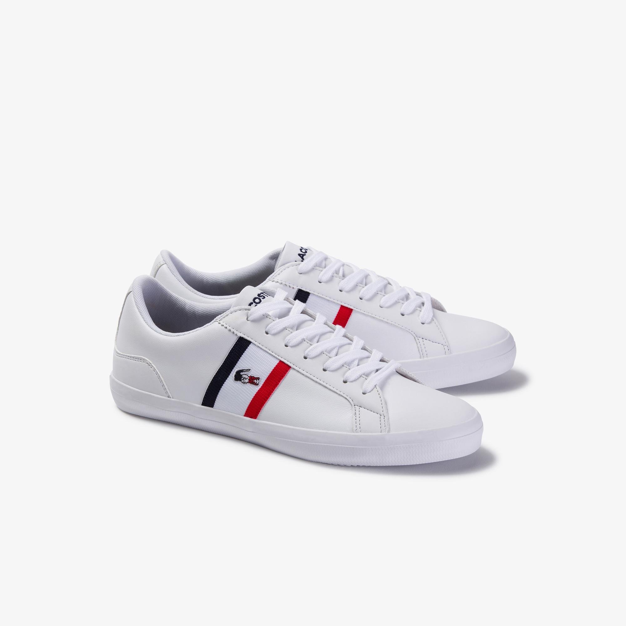 Lacoste Men's Lerond Tricolore Leather and Synthetic Trainers ...