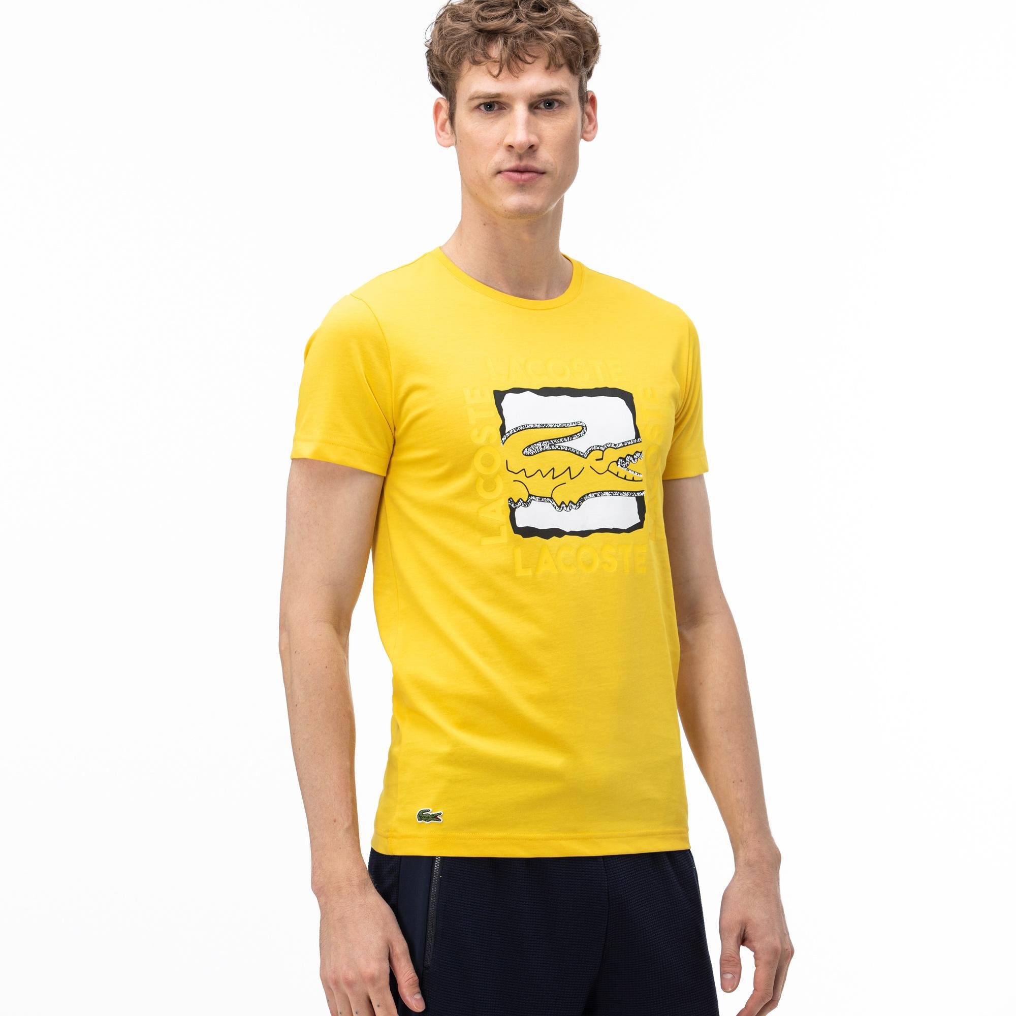 Lacoste Men's Sportowy T-Shirt with pattern 3D