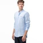 Lacoste Men's Slim Fit Print Cotton Poplin Shirt
