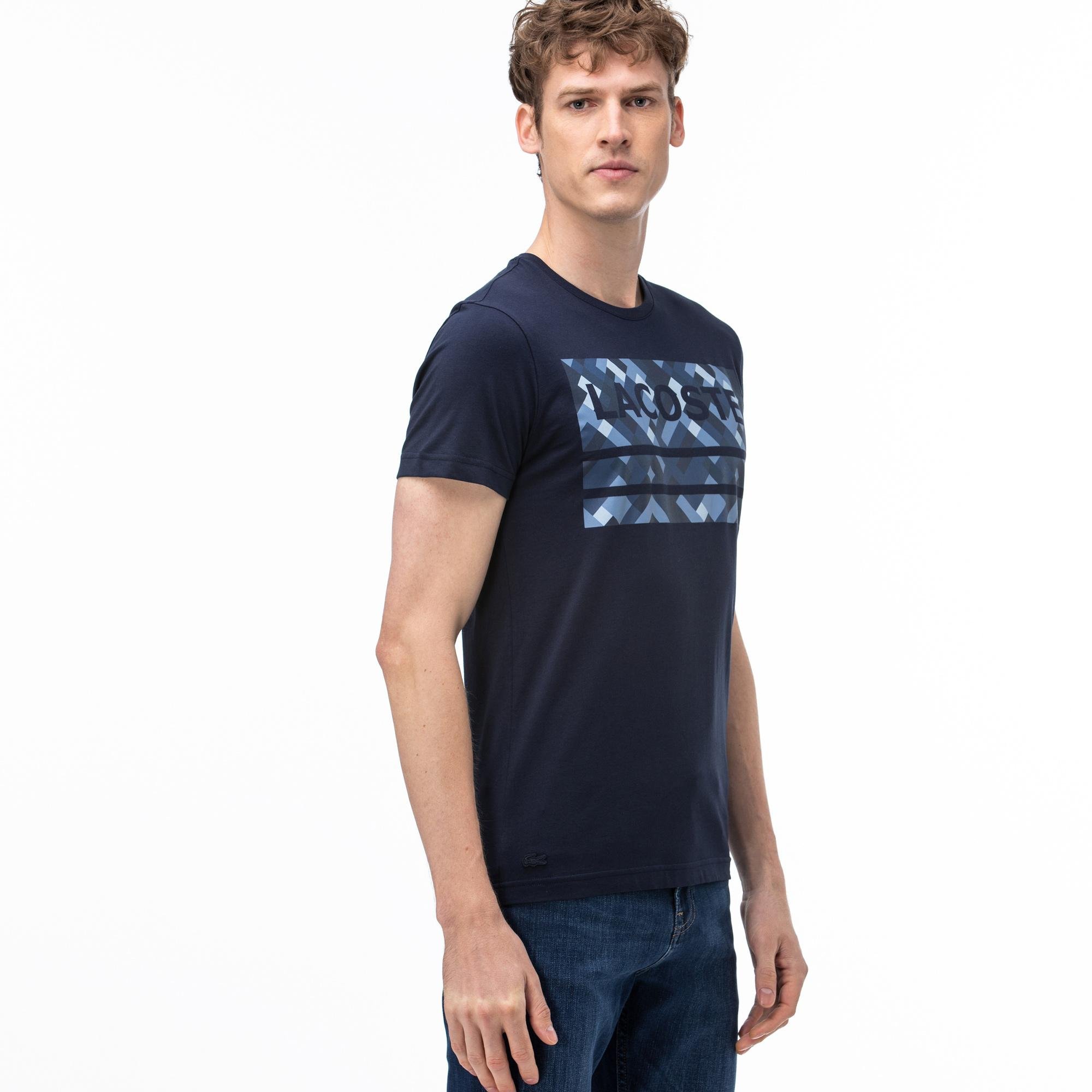 Lacoste T-Shirt Męski Z Okrągłym Wycięciem Pod Szyją
