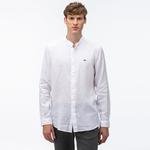 Lacoste Men's Slim Fit Print Cotton Poplin Shirt