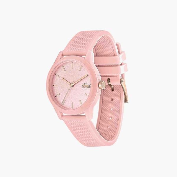 Lacoste.12.12 Ladies Watch with Pink Silicone Petit Piqué Pattern Strap