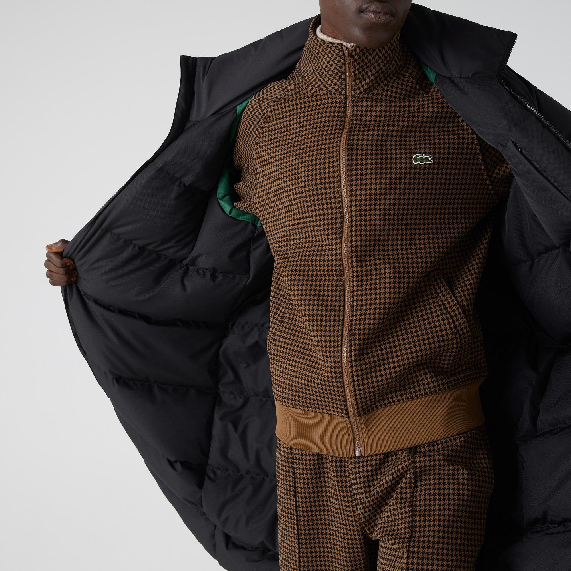 Lacoste Men's LIVE Hooded Water-Repellent Oversized Coat