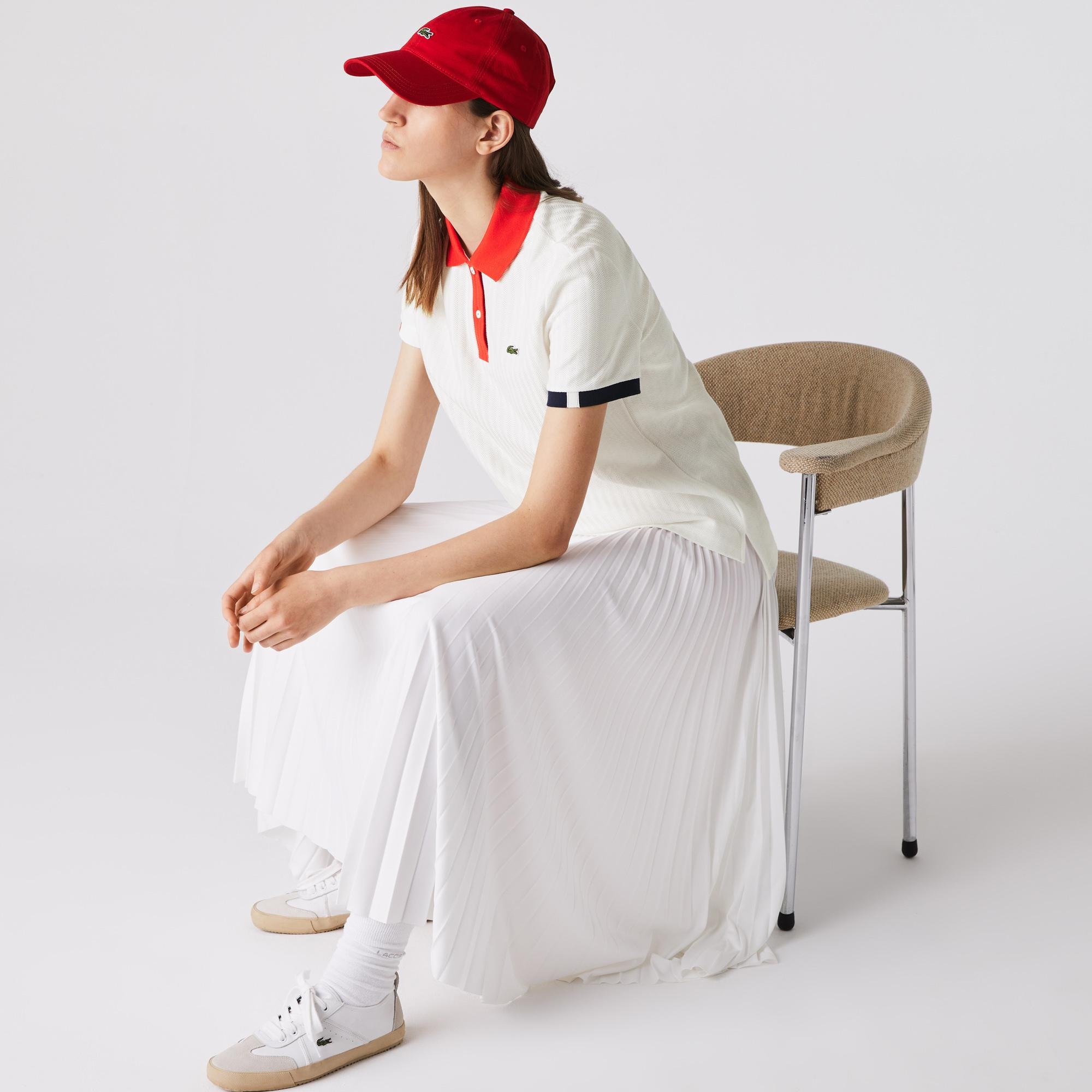 Lacoste Women's Made In France Tricolor Organic Cotton Polo