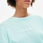 Lacoste Women's Signature Printed Crew Neck Cotton T-Shirt