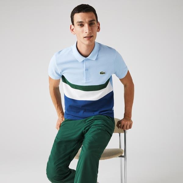 Lacoste Men's Regular Fit Colorblock Cotton Piqué Polo