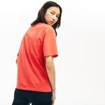 Lacoste Dámské Tričko Z Bavlny Premium S Přiléhavým Oválným Výstřihem