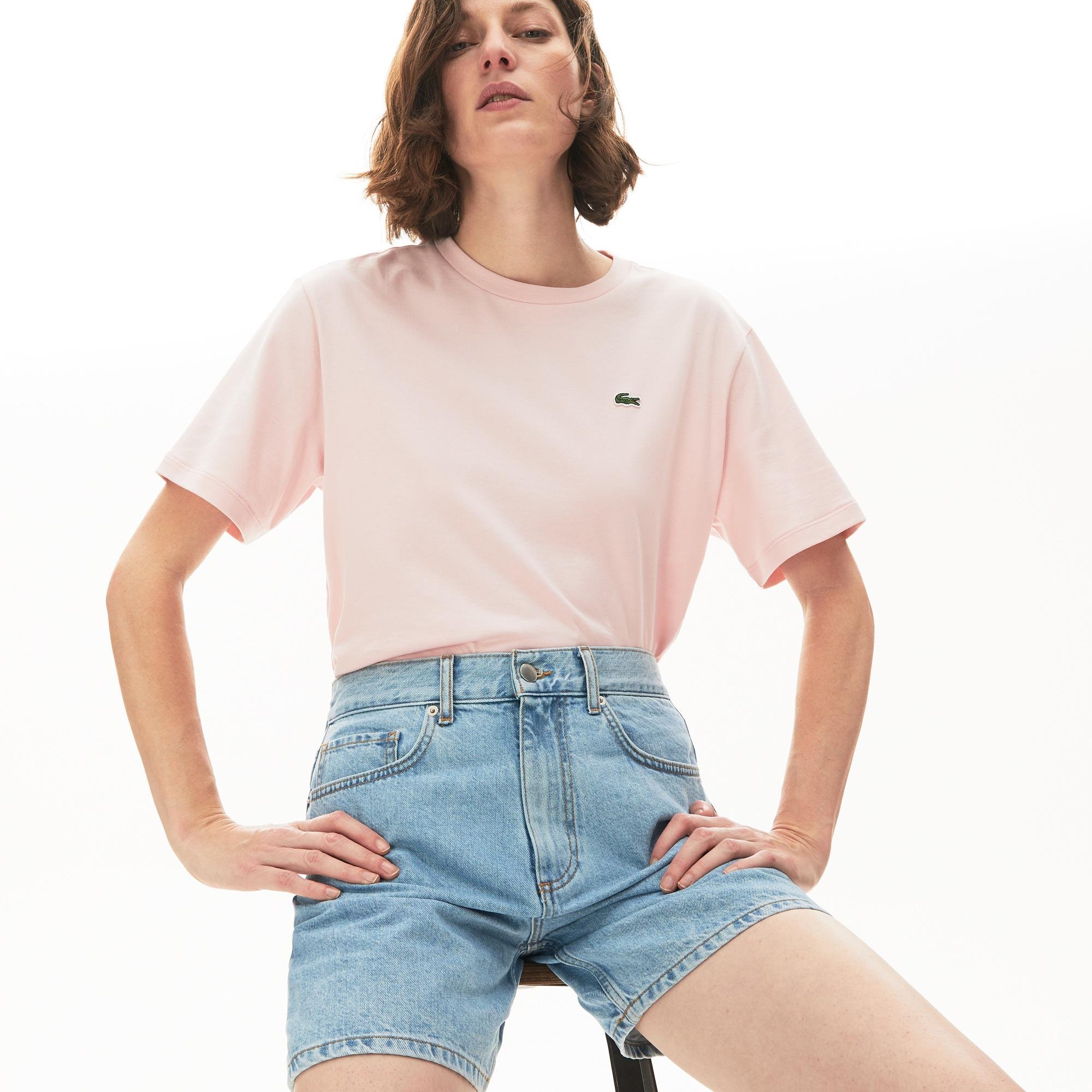 Lacoste Women's Crew Neck Premium Cotton T-Shirt