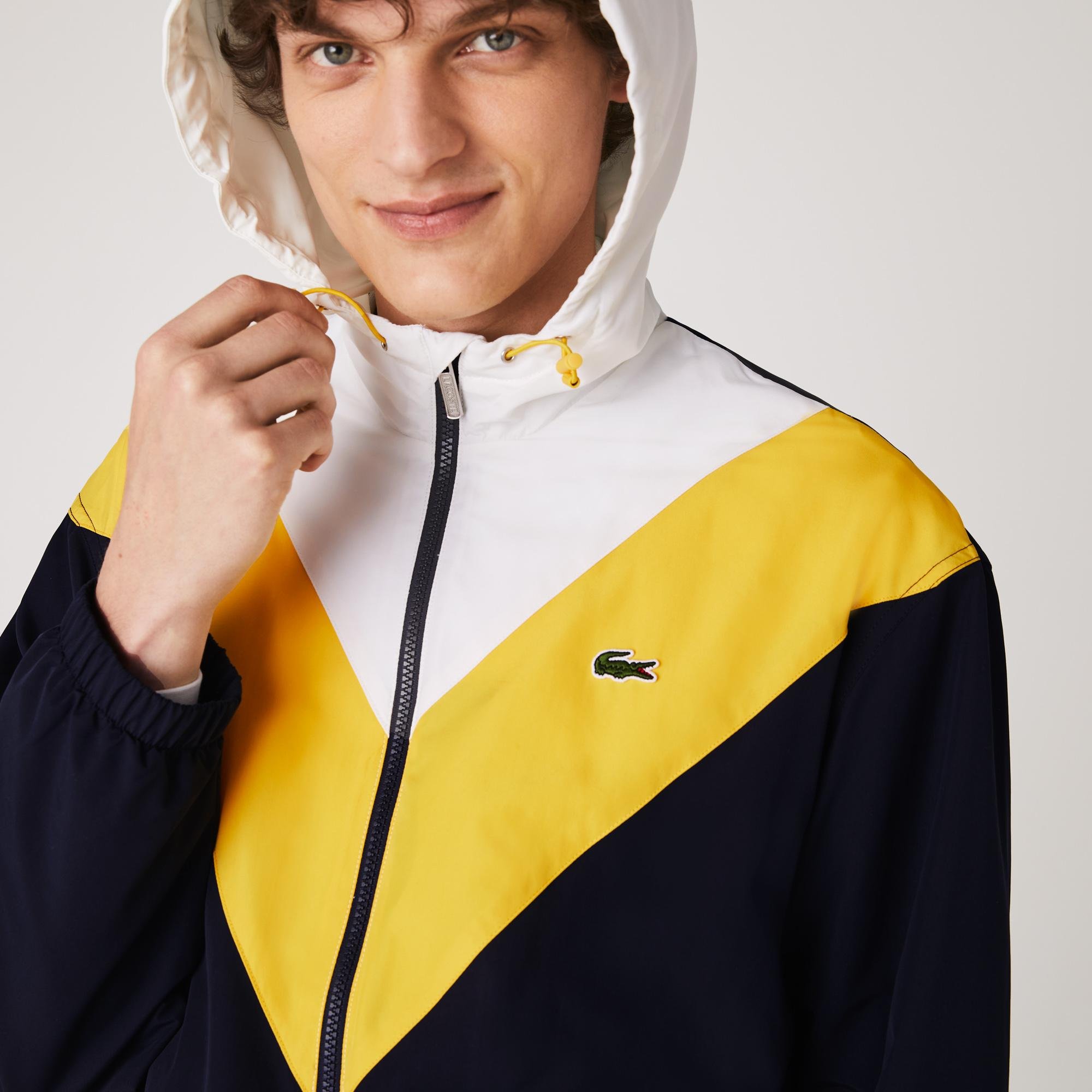 Lacoste Men's Lightweight Colorblock Hooded Jacket