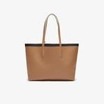 Lacoste Women's Anna Reversible Contrast Band Coated Canvas Tote Bag
