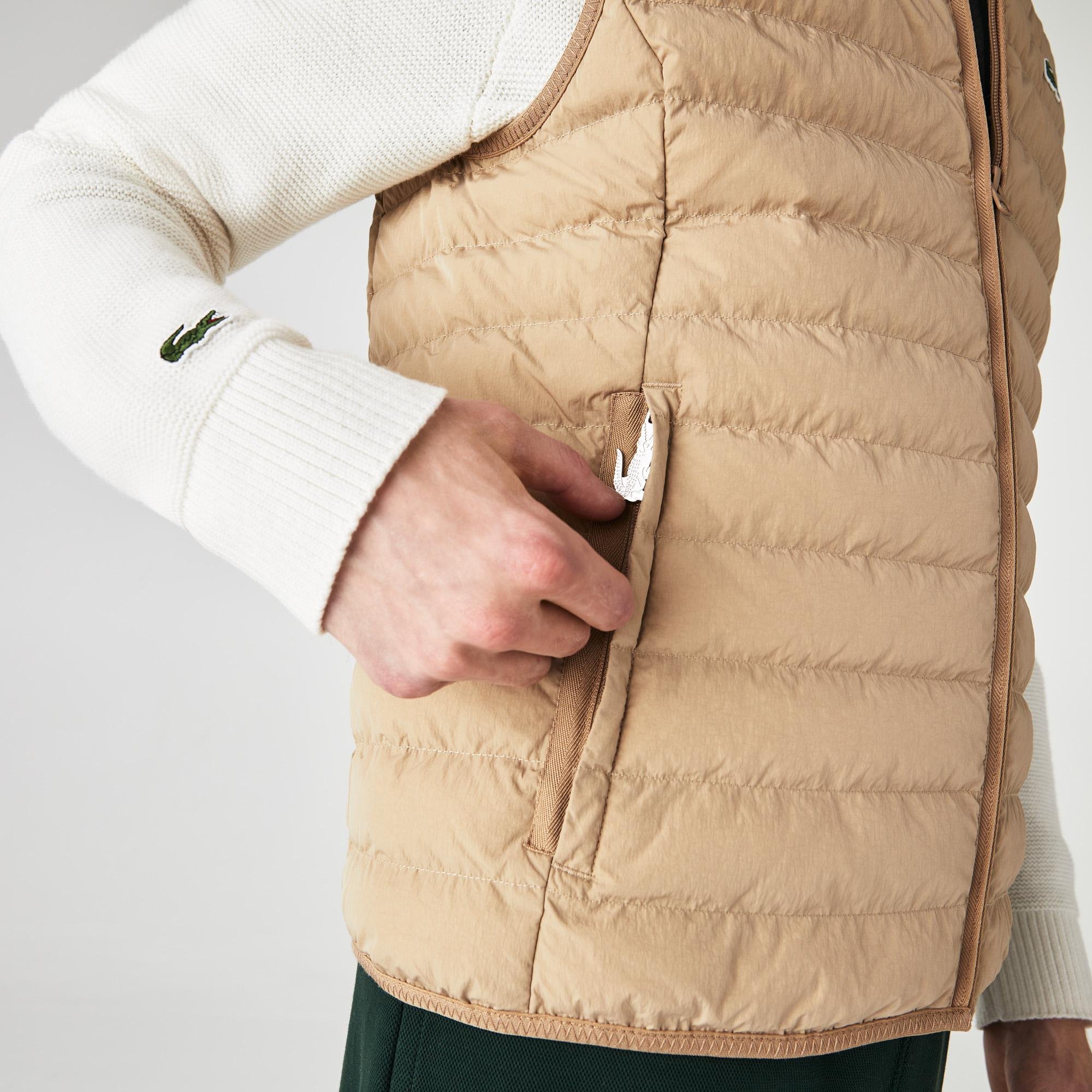 Lacoste Men's Lightweight Foldable Water-Resistant Puffer Coat