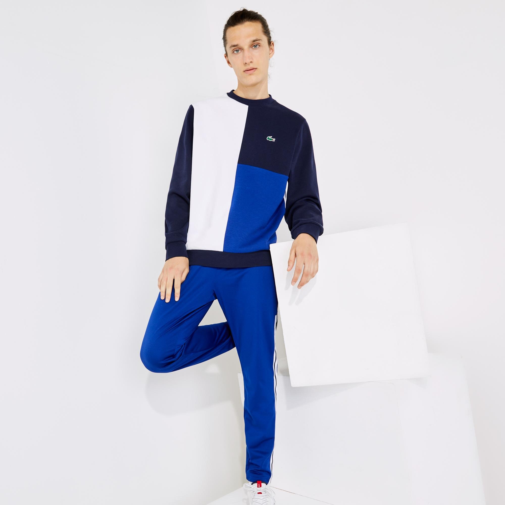 Lacoste Sport Men's Two-layer hoodie from the mixture cotton In Color Blocks