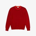Lacoste Męski Kontrastowy Sweter Z Bawełny Organicznej Z Lamówką 