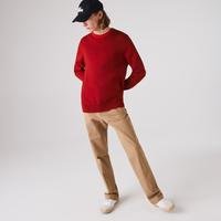 Lacoste Męski Kontrastowy Sweter Z Bawełny Organicznej Z Lamówką7Z8