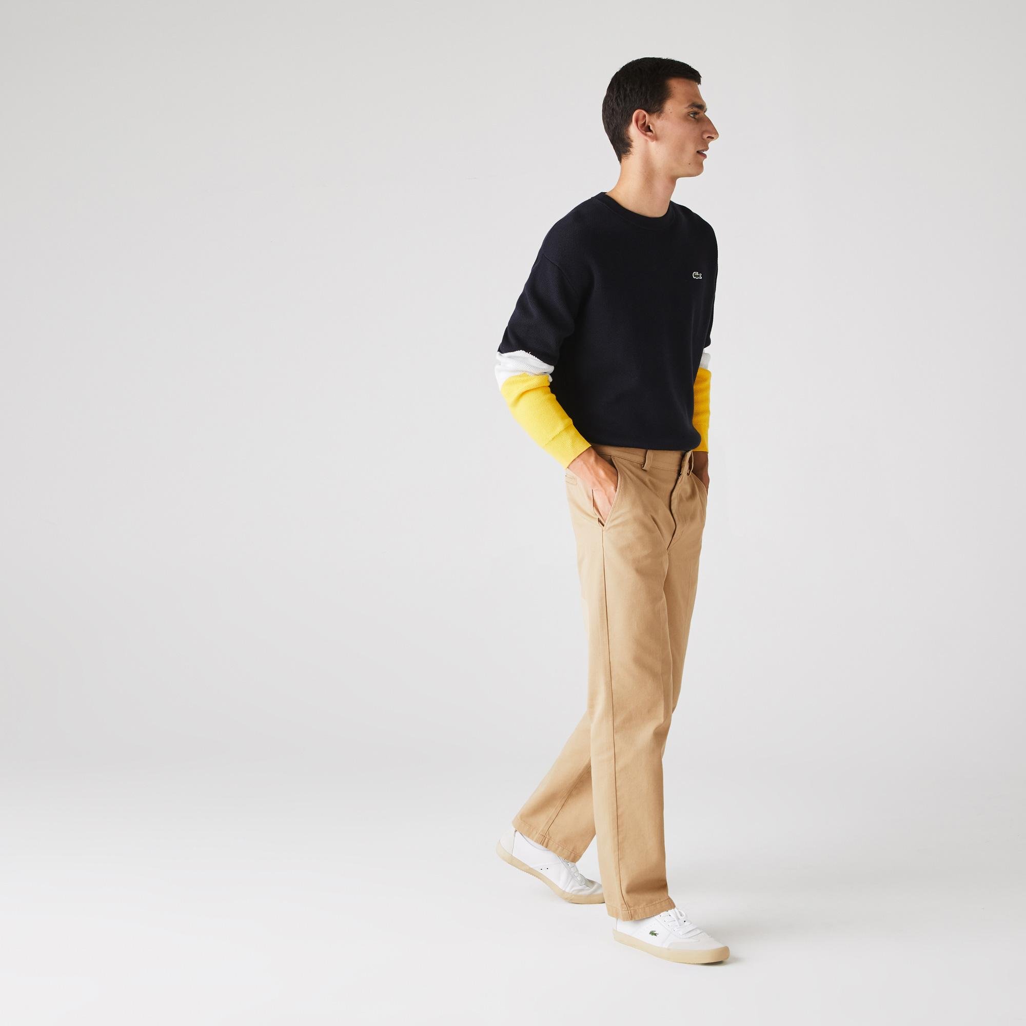 Lacoste Live Męskie Bawełniane Spodnie Typu Chino Z Zakładkami Standard Fit