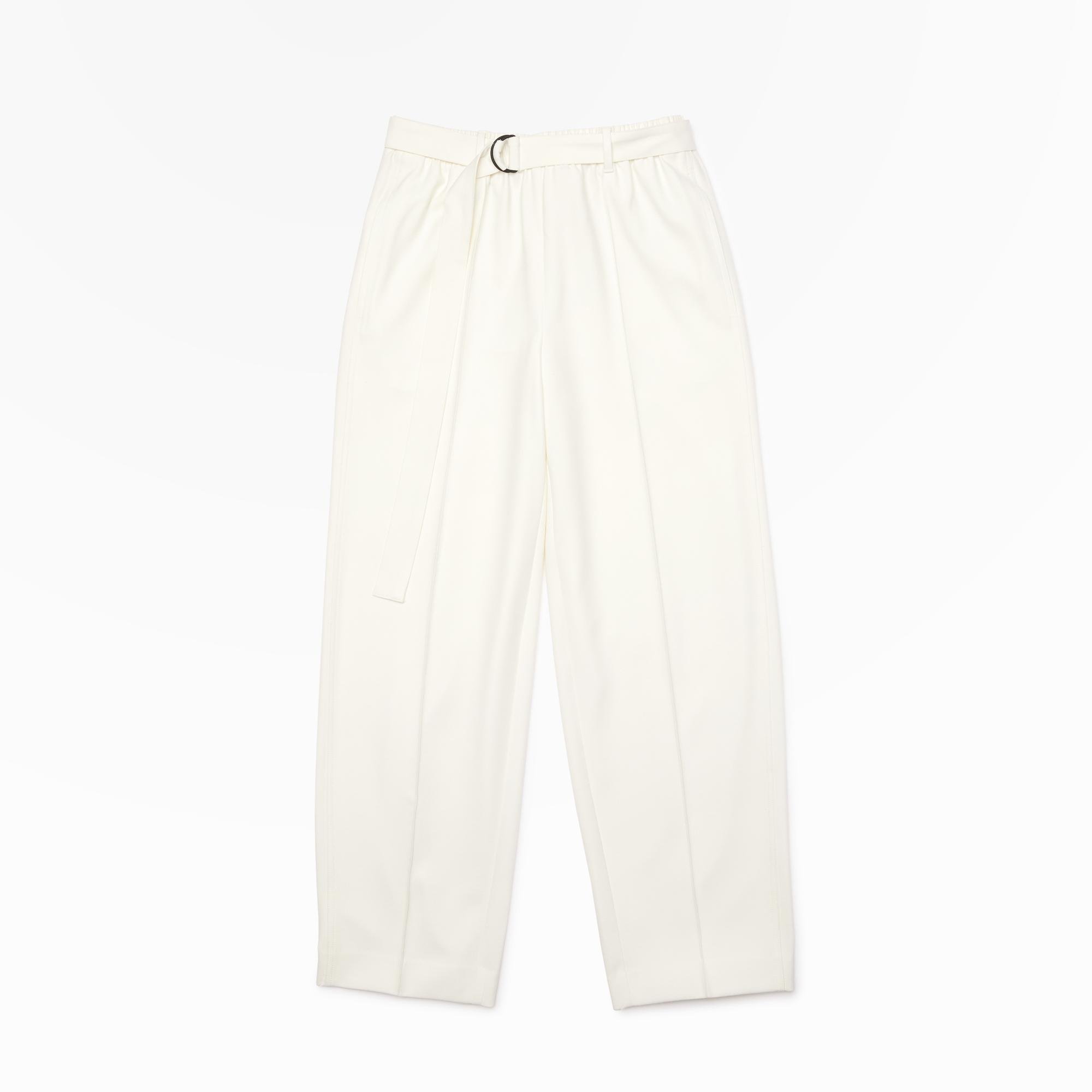 Lacoste Women's High-Waisted Flared Wool Blend Pants