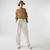 Lacoste Women's High-Waisted Flared Wool Blend PantsBeyaz