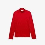 Lacoste Kadın Boğazlı Yaka Uzun Kollu Kırmızı T-Shirt