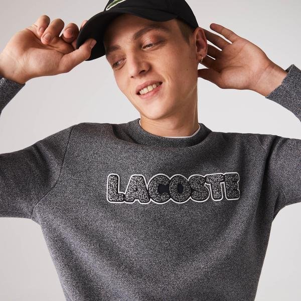 Lacoste Men's Badge Crew Neck Cotton Sweater