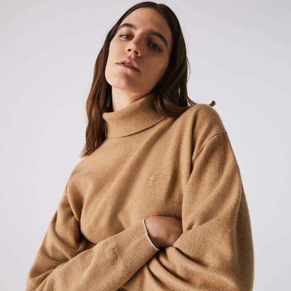 Lacoste Women's Turtleneck Wool Sweater