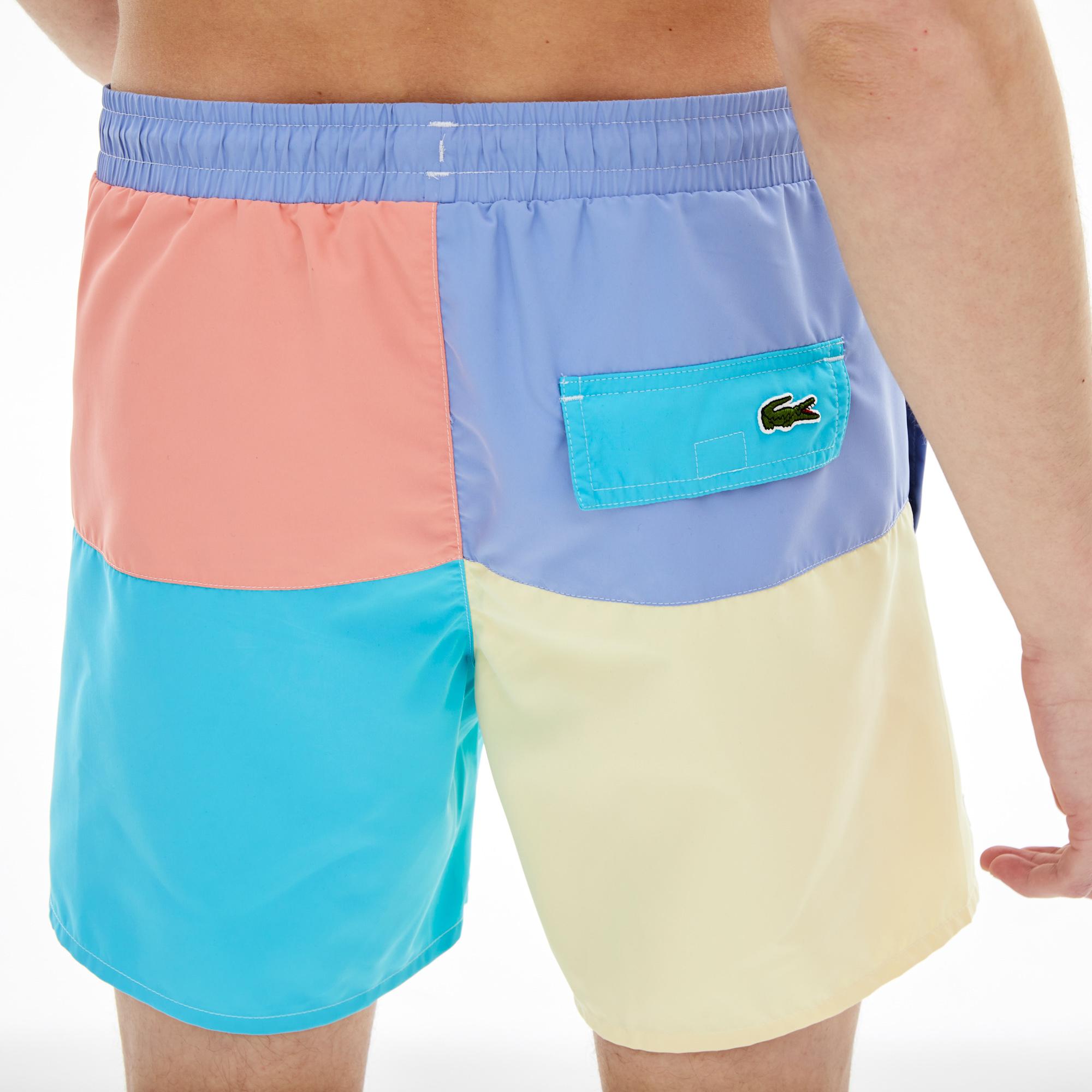 Lacoste Męskie Kąpielówki W Bloki Kolorystyczne Z Szybkoschnącego Materiału