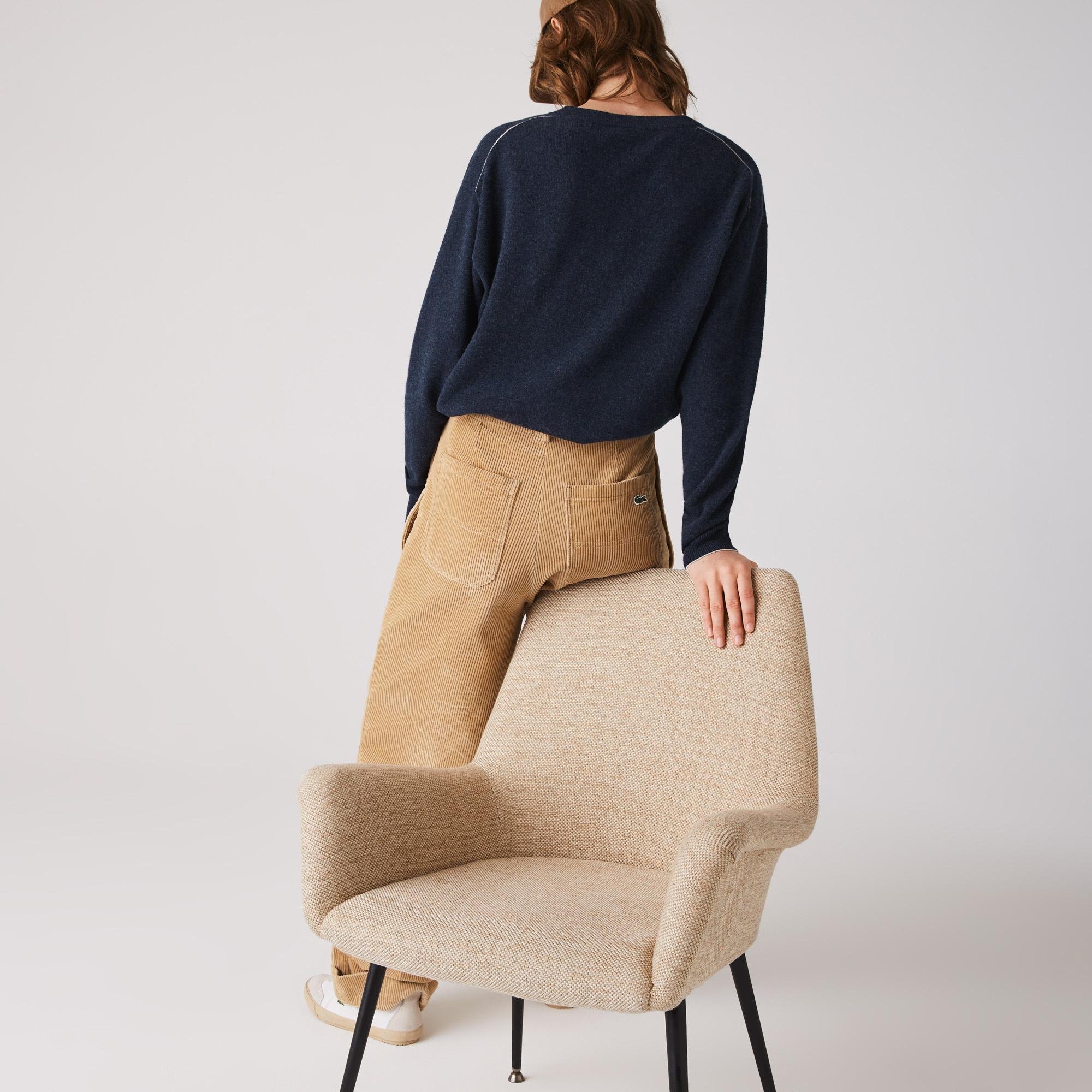 Lacoste Women's V-neck Wool Sweater