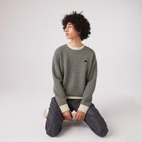 Lacoste Męski Teksturowany Ekologiczny Wełniany Sweter Z Okrągłym Wycięciem Pod SzyjąGC8