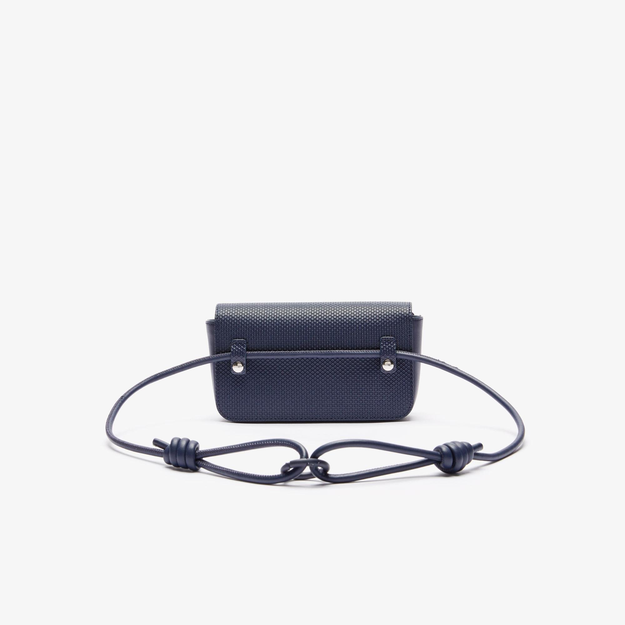Lacoste Women's Chantaco Matte Piqué Leather Flap Belt Bag