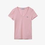Lacoste T-Shirt Damski Z Dekoltem W Kształcie V