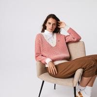 Lacoste светр жіночий з V-вирізом8YG