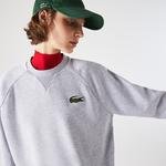Lacoste Women's Crew Neck Cotton Fleece Blend Sweatshirt