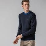 Lacoste Męski Kontrastowy Sweter Z Bawełny Organicznej Z Lamówką