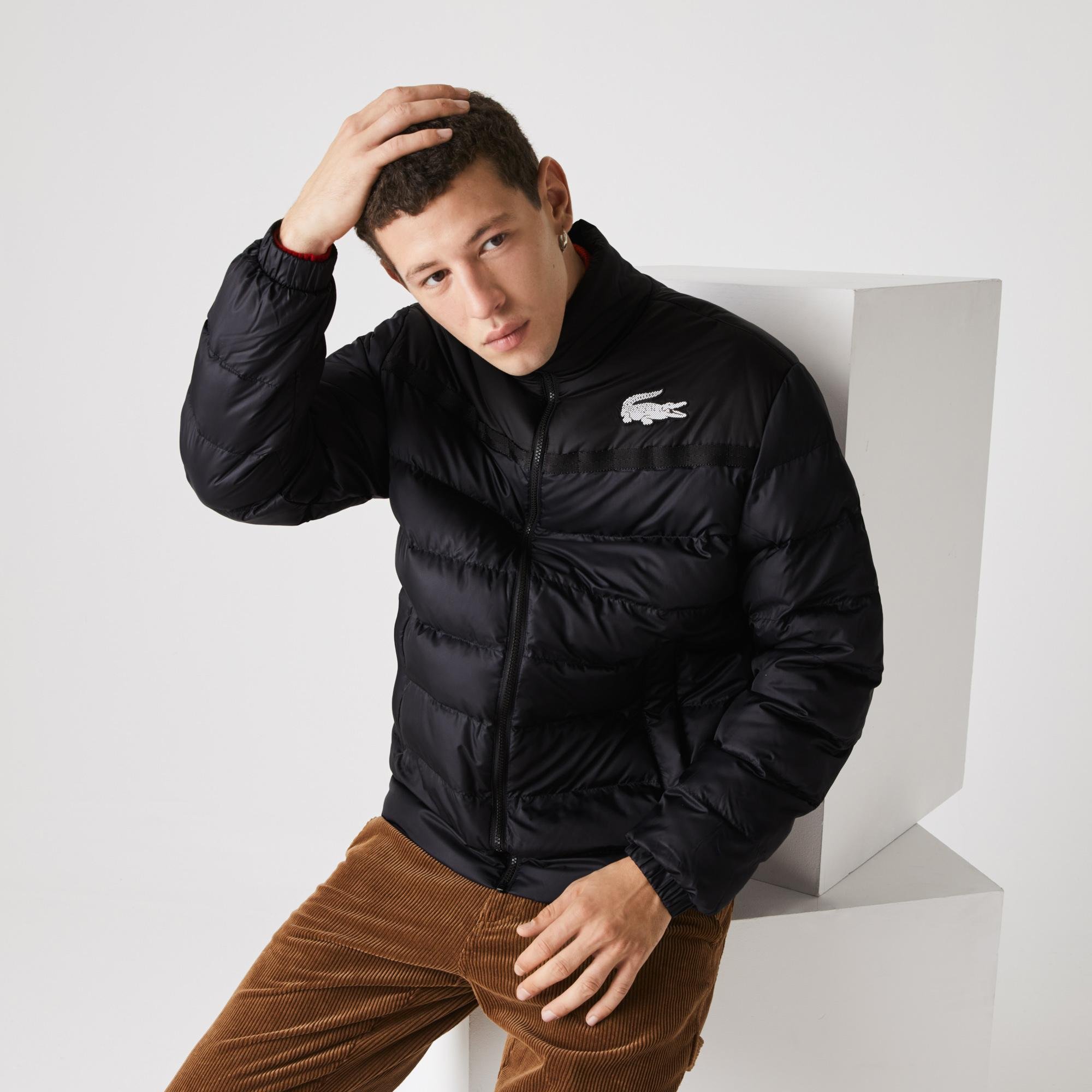 Lacoste Men's SPORT Two-Tone Water-Resistant Quilted Jacket