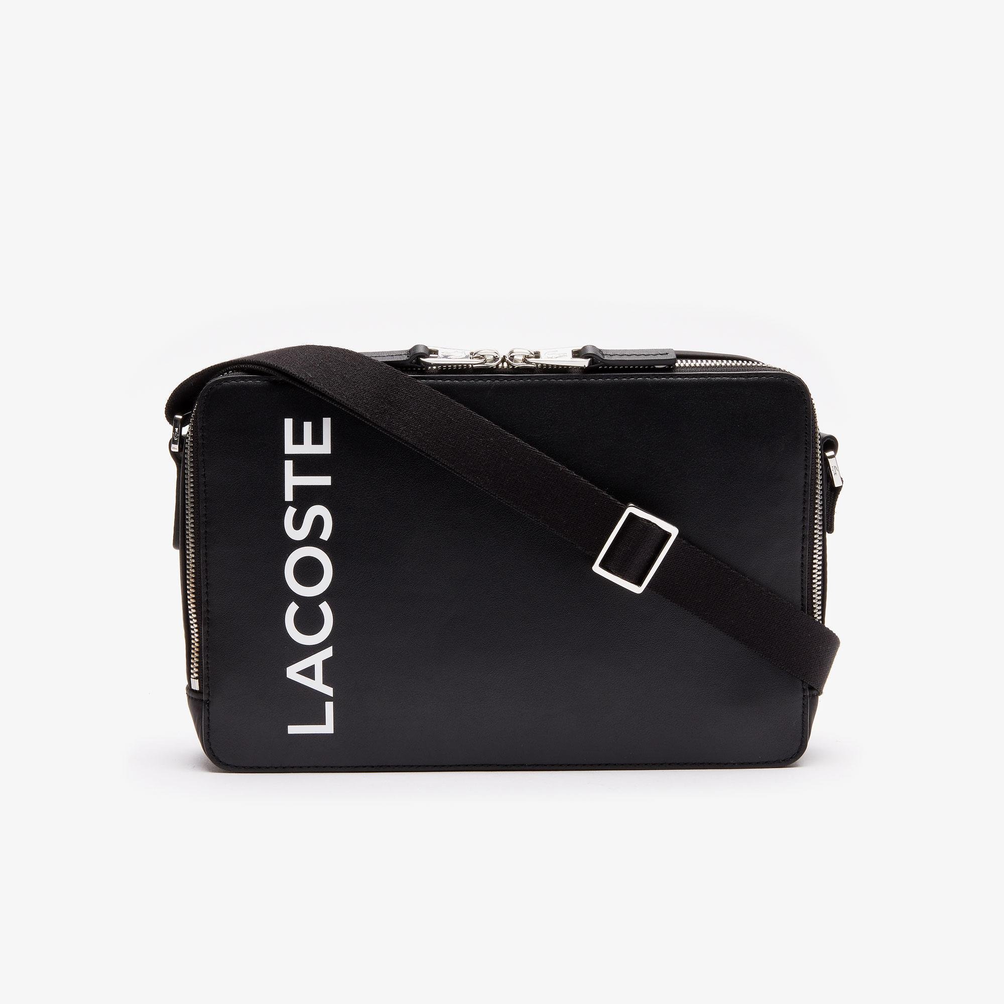 Lacoste Men's L.12.12 Branded Smooth Leather Rectangular Crossbody Bag