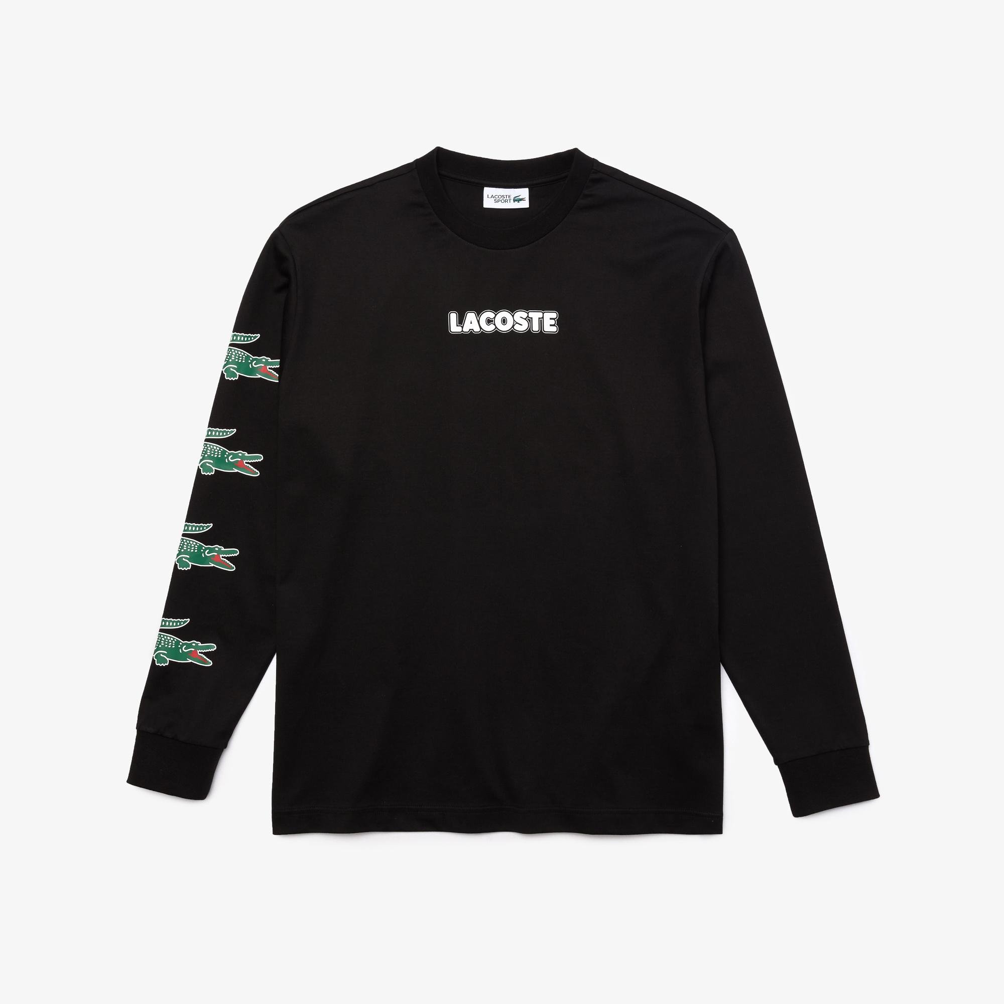 Lacoste Men's SPORT Crocodile Print Cotton Jersey T-shirt