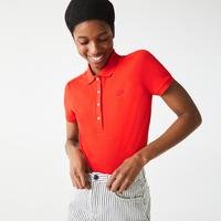 Lacoste damska koszulka polo z elastycznej piki bawełnianej Slim FitF8M
