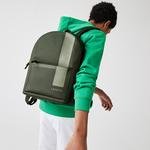 Lacoste Men’s Chantaco Graphic Piqué Leather Backpack