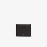 Lacoste Men’s Soft Matte Small Grained Leather Foldable Wallet