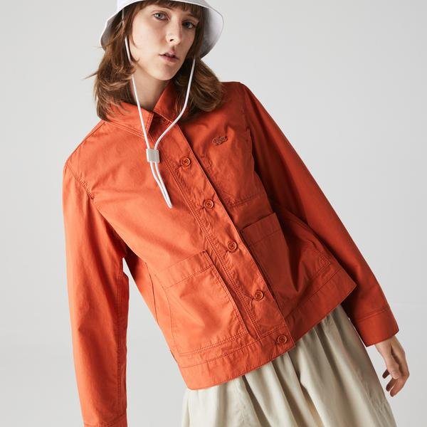 Lacoste Women’s Light Cotton Fabric Jacket