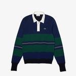 Lacoste Men’s Contrast Neck And Stripes Rugby Sweater